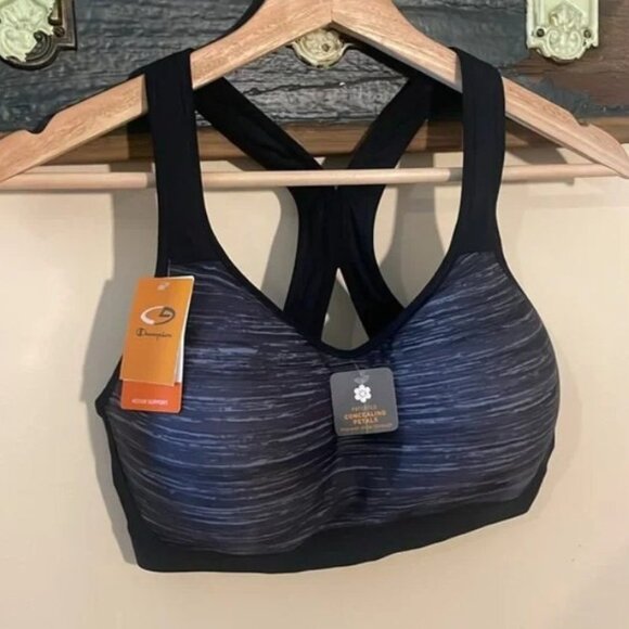 Champion Smooth Sports Bra Power Shape Concealing Petals Size Large - Picture 1 of 6